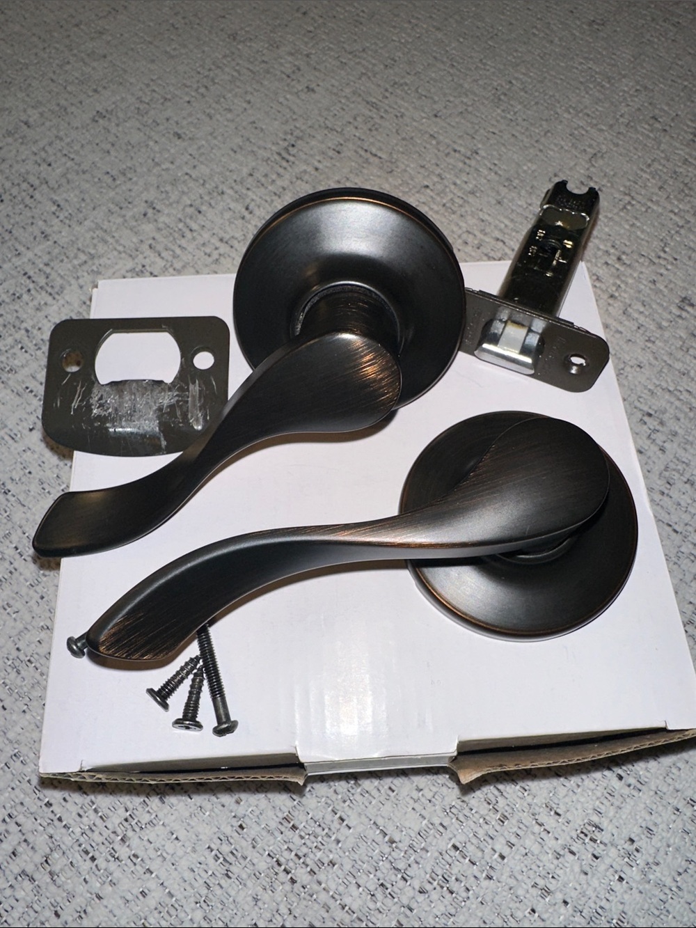 Oil-Rubbed Bronze Interior Door Lever Set - Home Accents Decor
